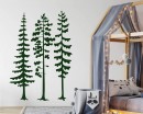 Pine Trees Pine Trees Wall Decals - Set of 3 - Tree Art Stickers